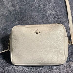 Kate Spade Ivory Crossbody Bag with Side Pocket, Two Card Slots inside